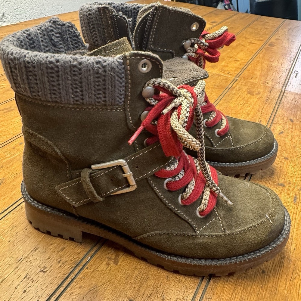 Bos. & Co. Side Zip Boots Women's 37 US 7.5 Outdoor Suede‎ Leather Colony